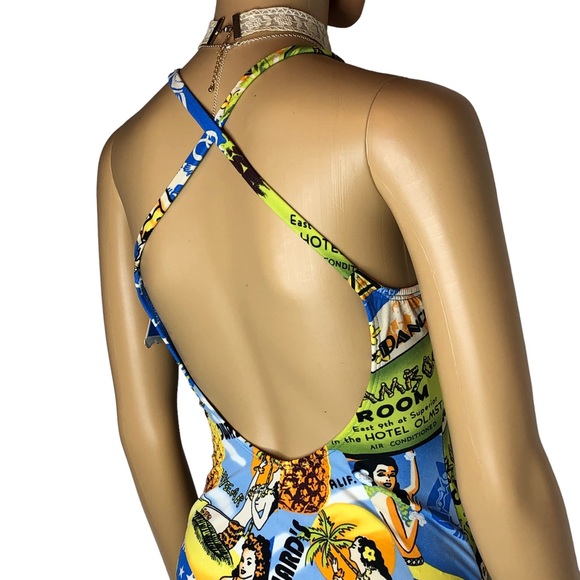 Kathy Ireland Vintage Hawaiian Tropical Swimsuit - Picture 10 of 13